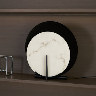 Astix Lampe de Table en Albâtre Demi-Lune