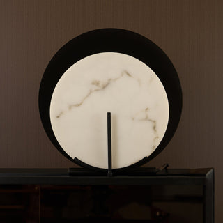 Astix Lampe de Table en Albâtre Demi-Lune
