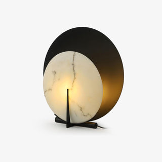 Astix Lampe de Table en Albâtre Demi-Lune
