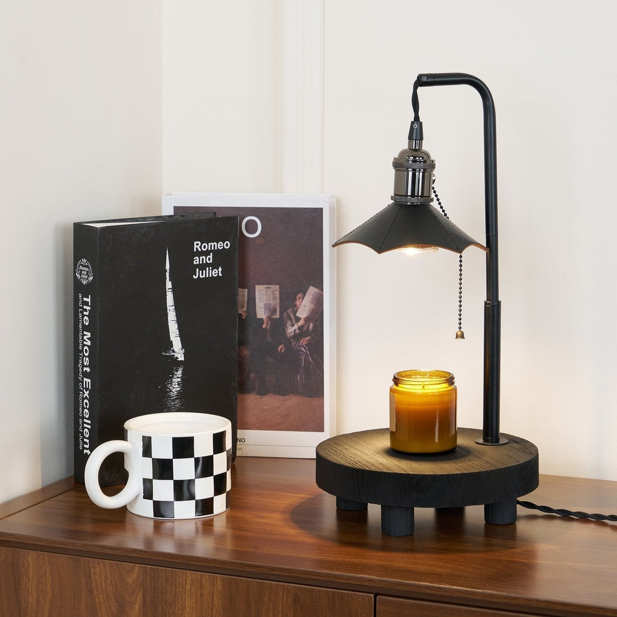 Christian Lampe de Table en Bois Moderne