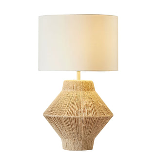 Obsidian Lampe de Table en Tissu Rustique