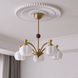 Alshaarae Lustre Bois Verre Arc Premium Traditionnel