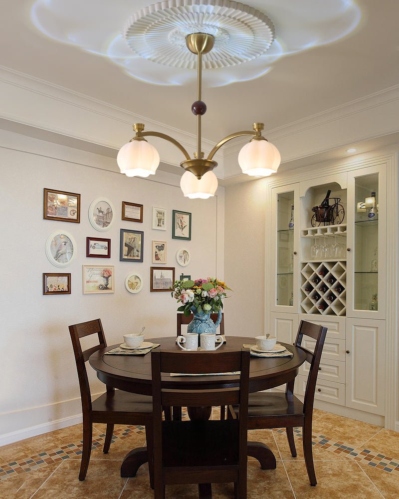 Alshaarae Lustre Bois Verre Arc Premium Traditionnel