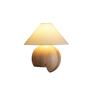 Halise Lampe de Table en Bois Organique