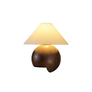 Halise Lampe de Table en Bois Organique