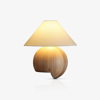 Halise Lampe de Table en Bois Organique