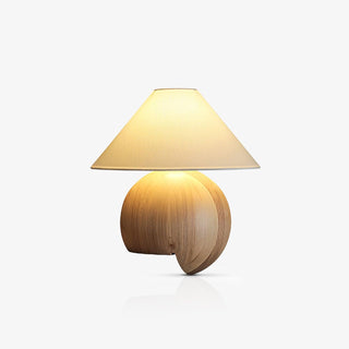 Halise Lampe de Table en Bois Organique