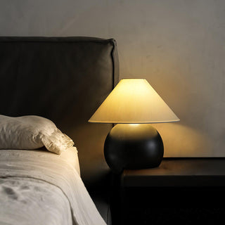 Halise Lampe de Table en Bois Organique