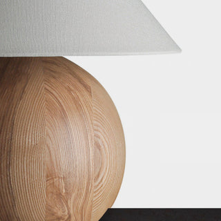 Halise Lampe de Table en Bois Organique