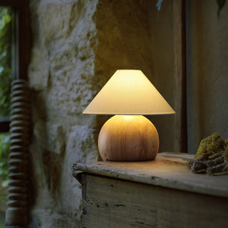 Halise Lampe de Table en Bois Organique