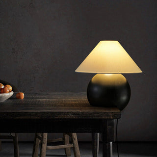 Halise Lampe de Table en Bois Organique