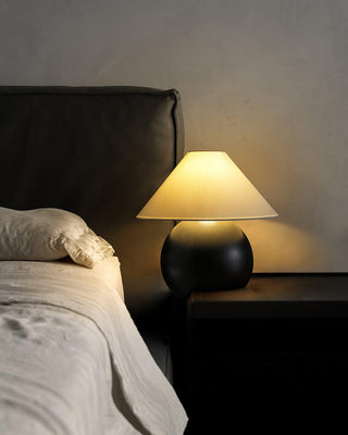 Halise Lampe de Table en Bois Organique