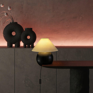 Halise Lampe de Table en Bois Organique