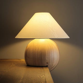 Halise Lampe de Table en Bois Organique