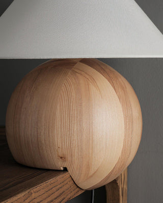 Halise Lampe de Table en Bois Organique