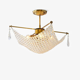 Lustra Lustre avec Fils de Cristal et Cristal