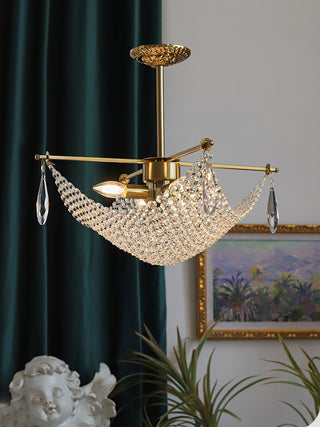 Lustra Lustre avec Fils de Cristal et Cristal