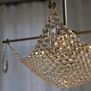 Lustra Lustre avec Fils de Cristal et Cristal