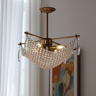 Lustra Lustre avec Fils de Cristal et Cristal