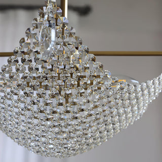 Lustra Lustre avec Fils de Cristal et Cristal