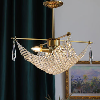 Lustra Lustre avec Fils de Cristal et Cristal