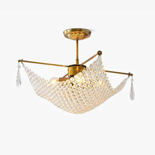 Lustra Lustre avec Fils de Cristal et Cristal