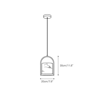 Jewel Suspension En Métal Laiton Et Albâtre Minimaliste Moderne