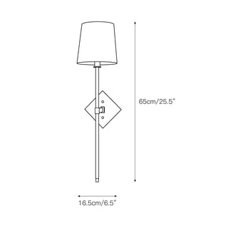 Kismet Lampe Murale En Métal Laiton Et Tissu Minimaliste Moderne