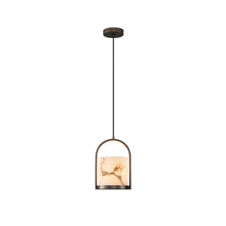 Jewel Suspension En Métal Laiton Et Albâtre Minimaliste Moderne