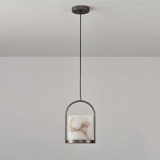 Jewel Suspension En Métal Laiton Et Albâtre Minimaliste Moderne