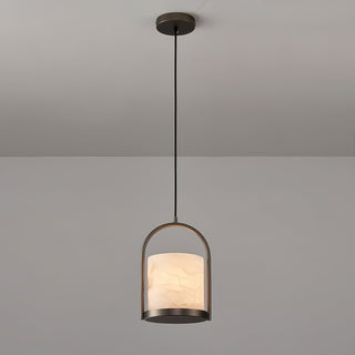 Jewel Suspension En Métal Laiton Et Albâtre Minimaliste Moderne