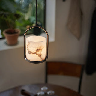 Jewel Suspension En Métal Laiton Et Albâtre Minimaliste Moderne