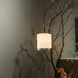 Jewel Suspension En Métal Laiton Et Albâtre Minimaliste Moderne