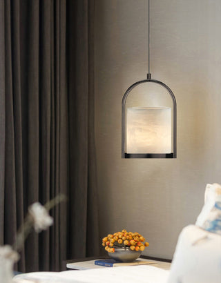 Jewel Suspension En Métal Laiton Et Albâtre Minimaliste Moderne