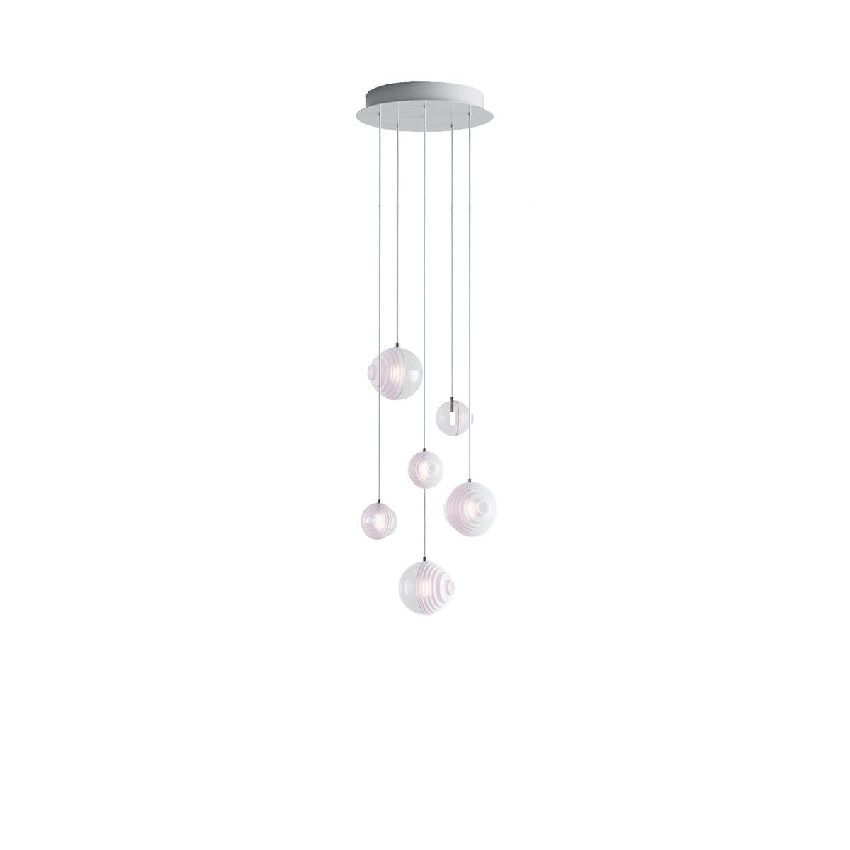 Cosmic Sphere Cascade Chandelier-Neutral Decor
