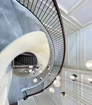 Cosmic Sphere Cascade Chandelier-Neutral Decor