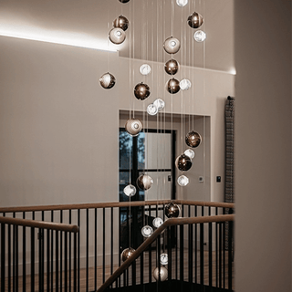 Cosmic Sphere Cascade Chandelier-Neutral Decor
