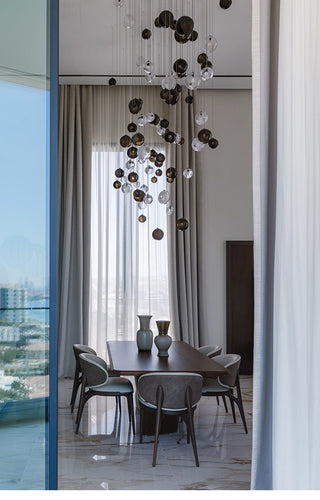 Cosmic Sphere Cascade Chandelier-Neutral Decor