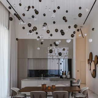 Cosmic Sphere Cascade Chandelier-Neutral Decor