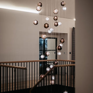 Cosmic Sphere Cascade Chandelier-Neutral Decor