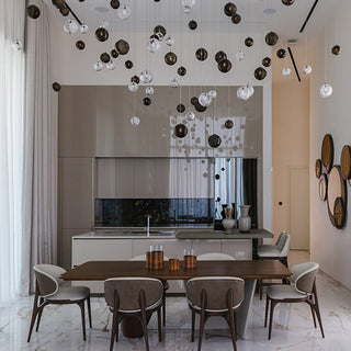 Cosmic Sphere Cascade Chandelier-Neutral Decor
