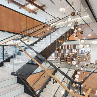 Cosmic Sphere Cascade Chandelier-Neutral Decor