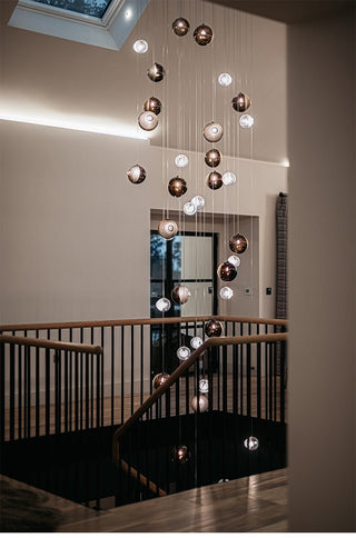 Cosmic Sphere Cascade Chandelier-Neutral Decor
