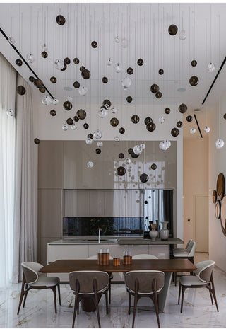 Cosmic Sphere Cascade Chandelier-Neutral Decor