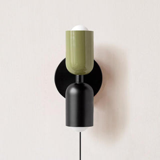 Lustra Wall Lamp Green Black Minimalist Plug-In-Luire