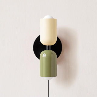 Lustra Wall Lamp Green Black Minimalist Plug-In-Luire