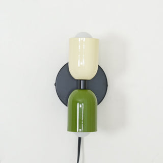 Lustra Wall Lamp Green Black Minimalist Plug-In-Luire