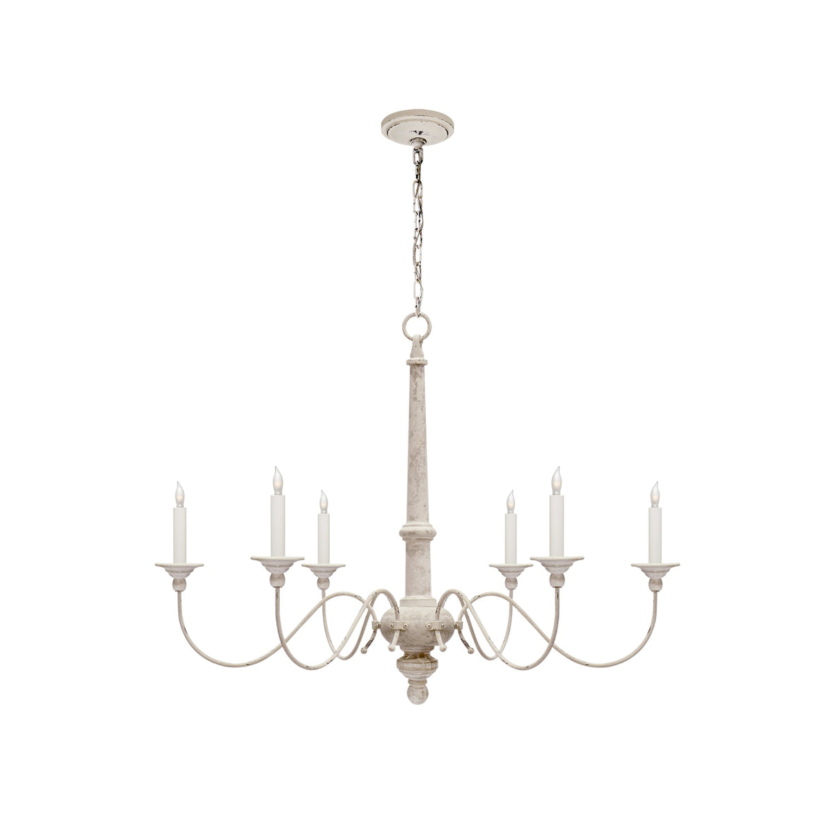 Zoliria Lustre Métal Blanc Ancien Luxe Postmoderne