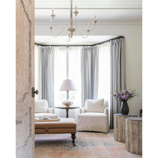 Zoliria Lustre Métal Blanc Ancien Luxe Postmoderne