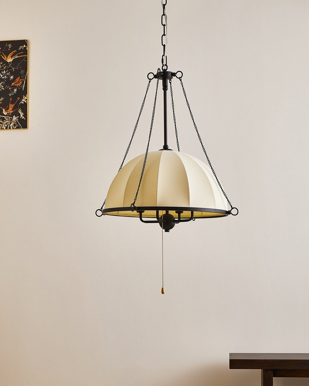 Detail shot of the brass finish on the Covina Pendant Lamp.